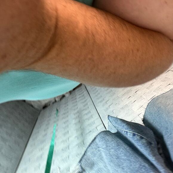 Ava & Viv high rise relax fit Bermuda short cut off denim medium wash plus size - Picture 6 of 12